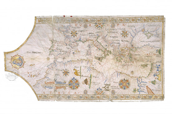 Madrid Map of the Mediterranean Sea, Madrid, Biblioteca Nacional de España, MS Vit. 4-21 − Photo 1