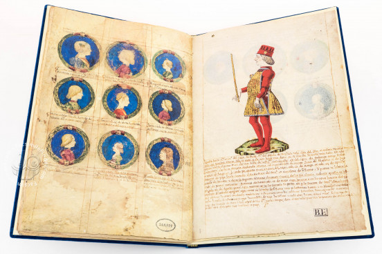Genealogy of the d'Este Princes, Modena, Biblioteca Estense Universitaria, a.L.5.16 = Ital. 720
Rome, Biblioteca Nazionale Centrale, Fondo Vitt. Emanuele n. 293, cc. i-8-ii − Photo 1