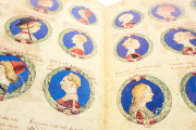 Genealogy of the d'Este Princes, Modena, Biblioteca Estense Universitaria, a.L.5.16 = Ital. 720
Rome, Biblioteca Nazionale Centrale, Fondo Vitt. Emanuele n. 293, cc. i-8-ii − Photo 7