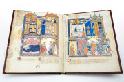 Morgan Crusader’s Bible, Ms M.638 - Morgan Library & Museum (New York, USA) /
Ms Nouv. Acq. Lat. 2294 - Bibliotheque Nationale de France (Paris) /
Ms Ludwig 16 83. M.A. 55 - Getty Museum (Los Angeles, USA), The Faksimile Verlag Edition is bound with leather featuring Gothic style decoration