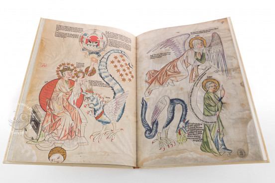 Biblia Pauperum: Apocalypsis: The Weimar Manuscript, Weimar, Herzogin Anna Amalia Bibliothek, Cod. Fol. max. 4 − Photo 1