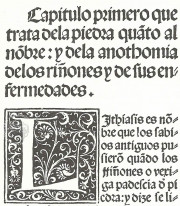 Cura de la Piedra y Dolor de la Ijada y Colica Rrenal Inc. 205 - Biblioteca Histórico Médica de la Universidad (Valencia, Spain)