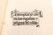 Exemplario contra los Engaños y Peligros del Mundo, Madrid, Biblioteca Nacional de España, Inc. 1994 − Photo 8