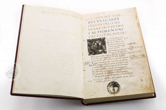 Petrarch's Italian Works, Ms. Casanatense 924 - Biblioteca Casanatense (Rome, Italy) − photo 1