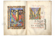 The Passau Evangelary, Munich, Bayerische Staatsbibliothek, Clm 16002, Passau Evangelary - f. 20v-21r (The Three Marys at the Tomb)