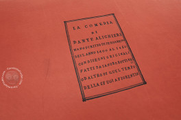 Dantes Divina Commedia mit den Illustrationen von Sandro Bottice, Vatican City, Biblioteca Apostolica Vaticana, MS Reg. Lat. 1896
Berlin, Kupferstichkabinett, Facsimile Edition by Belser Verlag