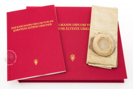 Das Karlmann-Diplom (Deluxe Edition), Klangenfurt, Kärntner Landesarchiv, Das Karlmann-Diplom (Deluxe Edition) facsimile edition by Adeva.