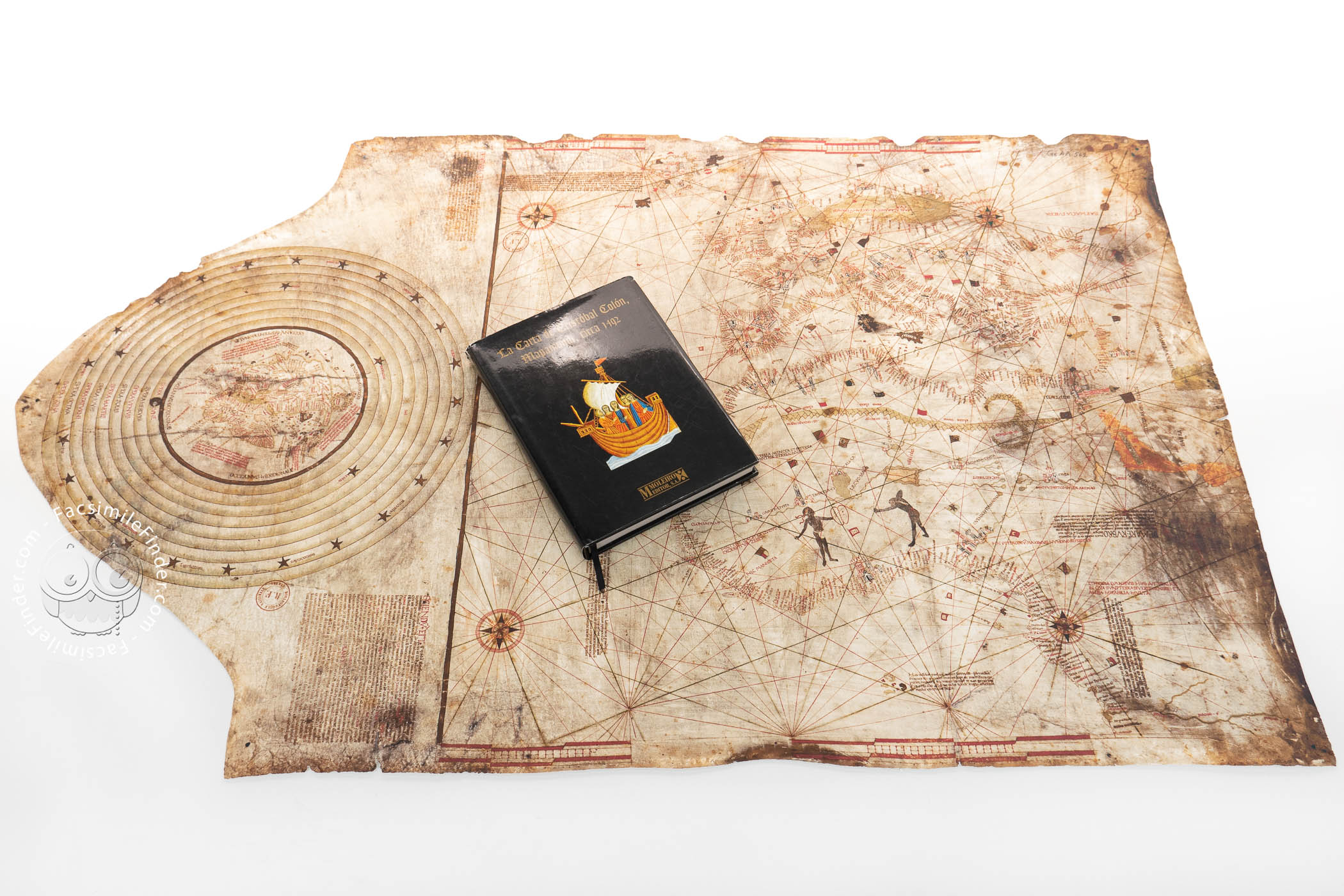 Mapa Mundi contemplating the three countries depicted in this work: A
