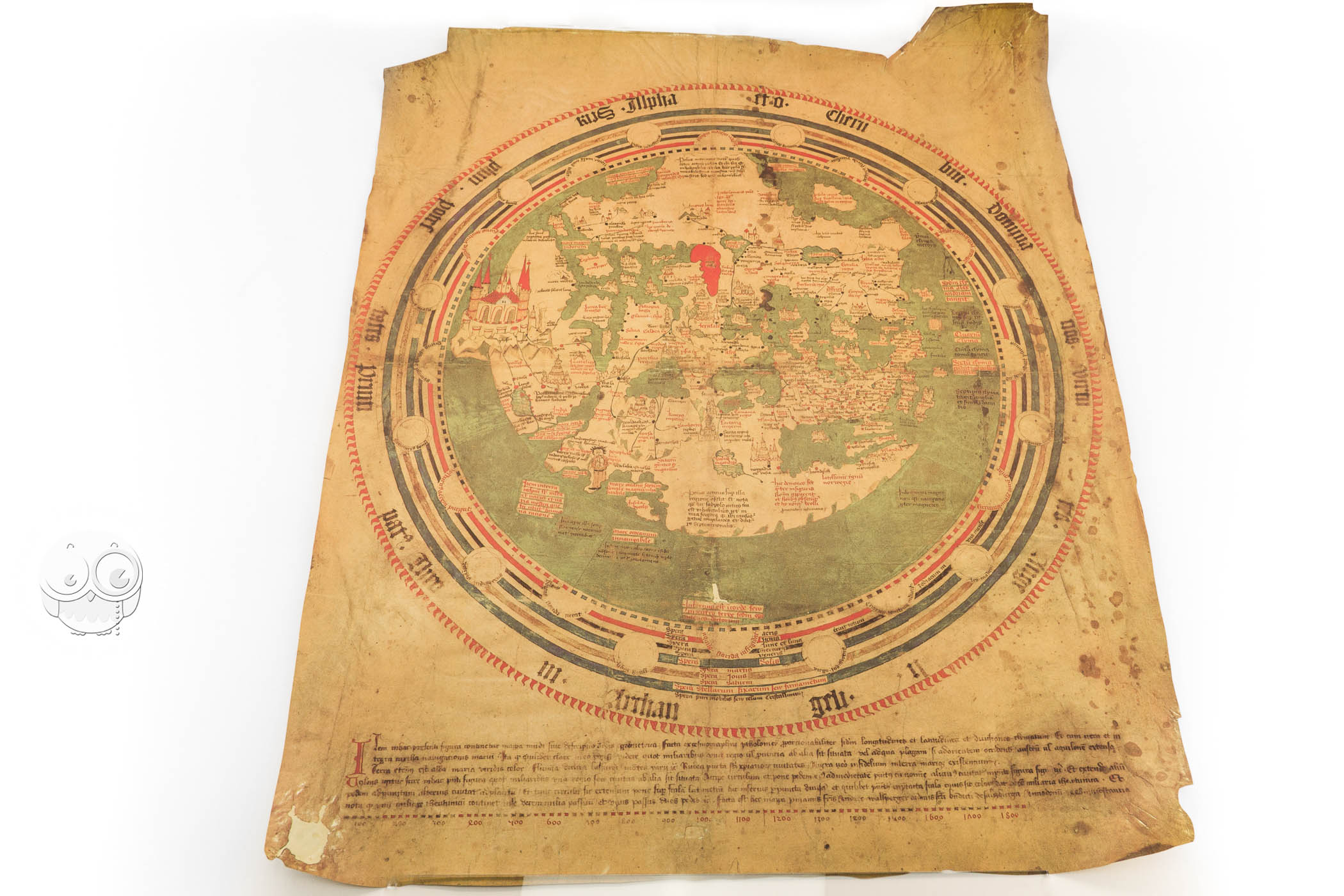 Mapa Mundi contemplating the three countries depicted in this work: A